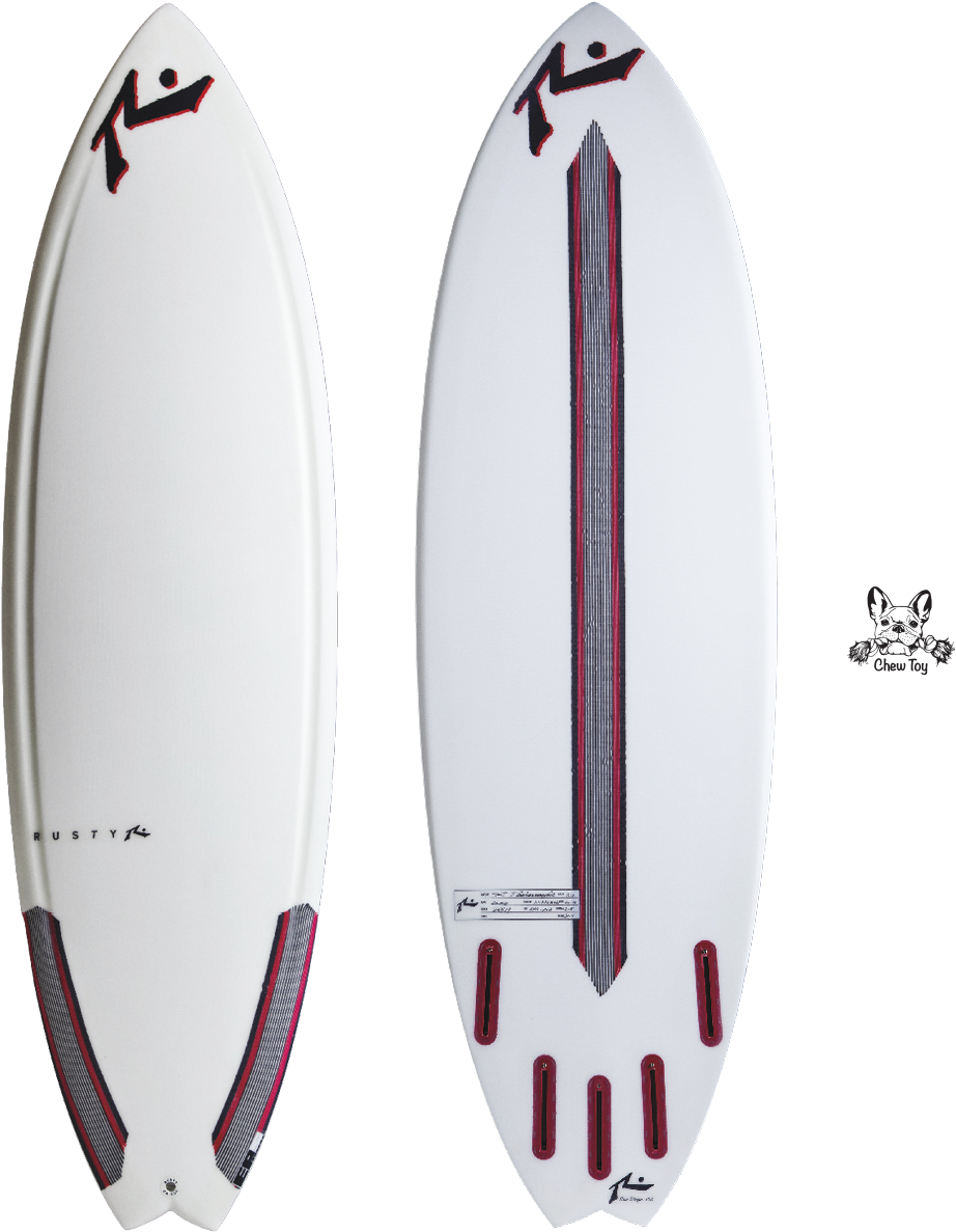 Twin Fin Surfboard Design PNG