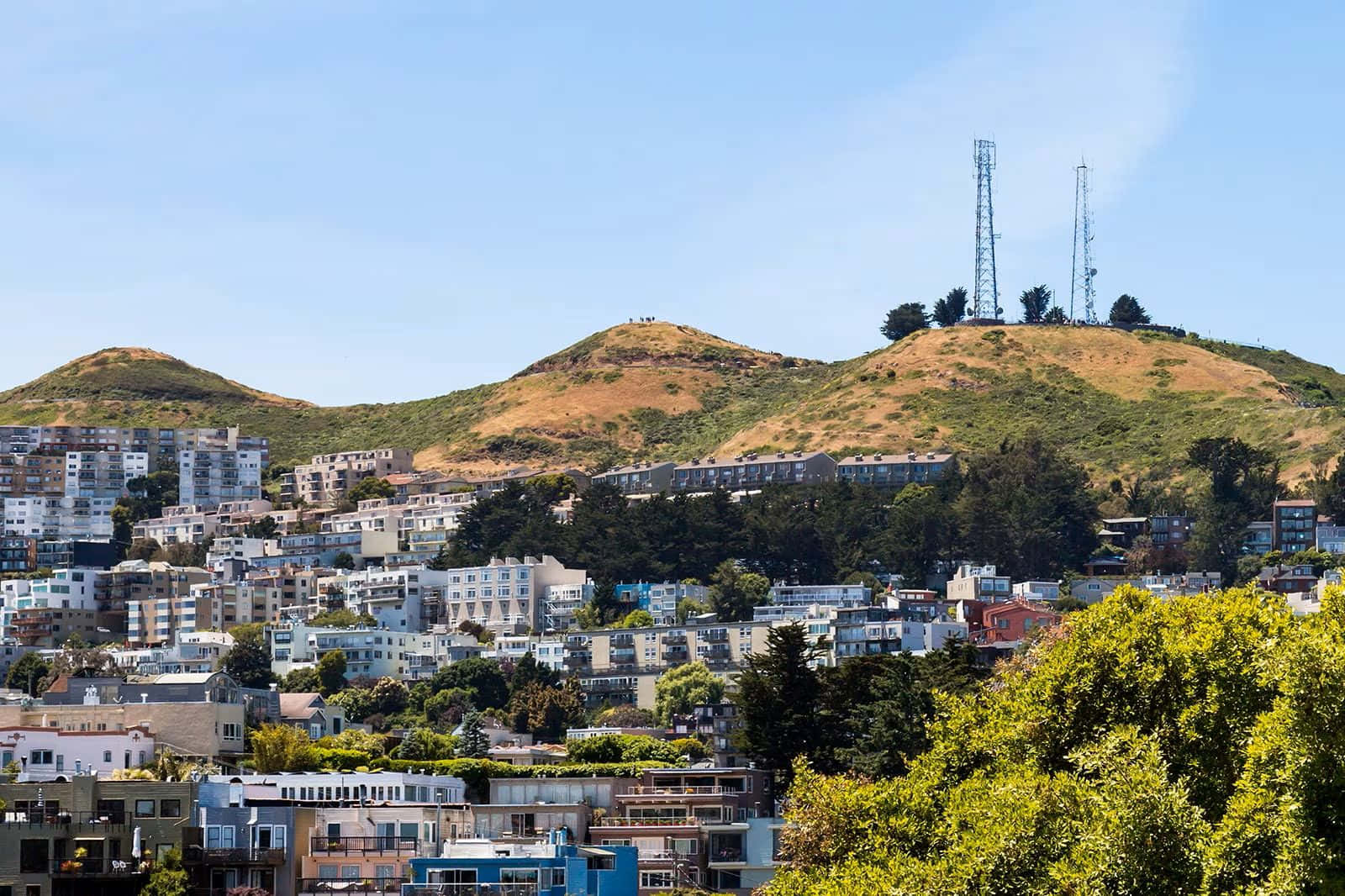 Twin Peaks San Francisco Cityscape Wallpaper