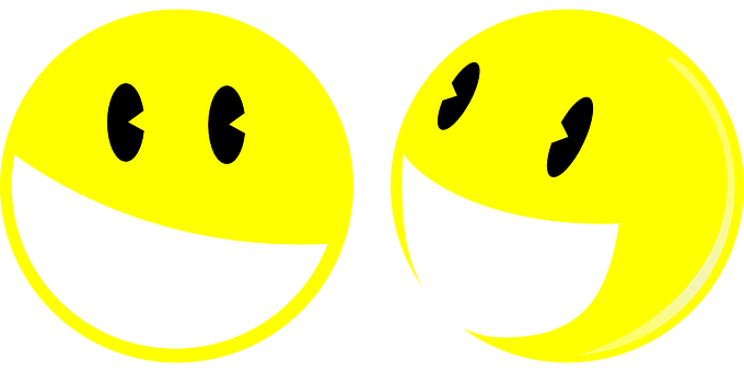 Twin Smiley Faces PNG