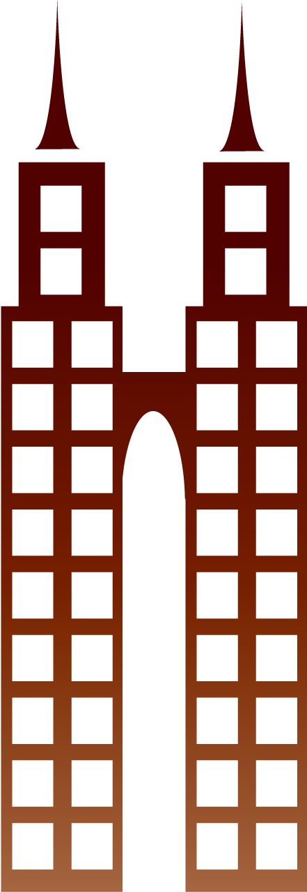 Twin Towers_ Silhouette_ Graphic PNG
