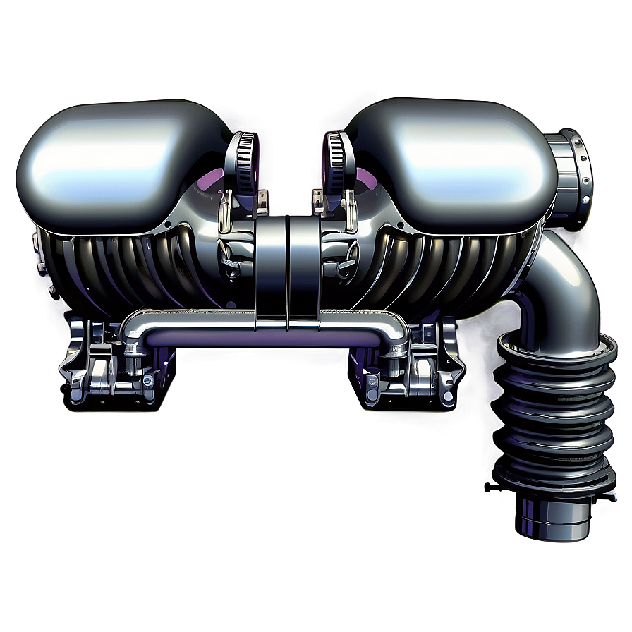 Twin Turbo Car Engine Profile Png Fmu35 PNG