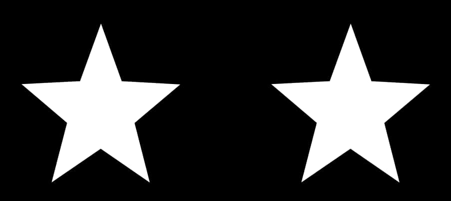 Twin White Starson Black Background PNG