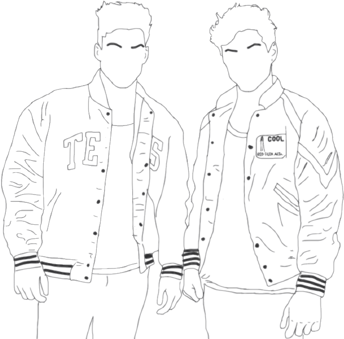 Twin_ Brothers_ Stylish_ Pose PNG