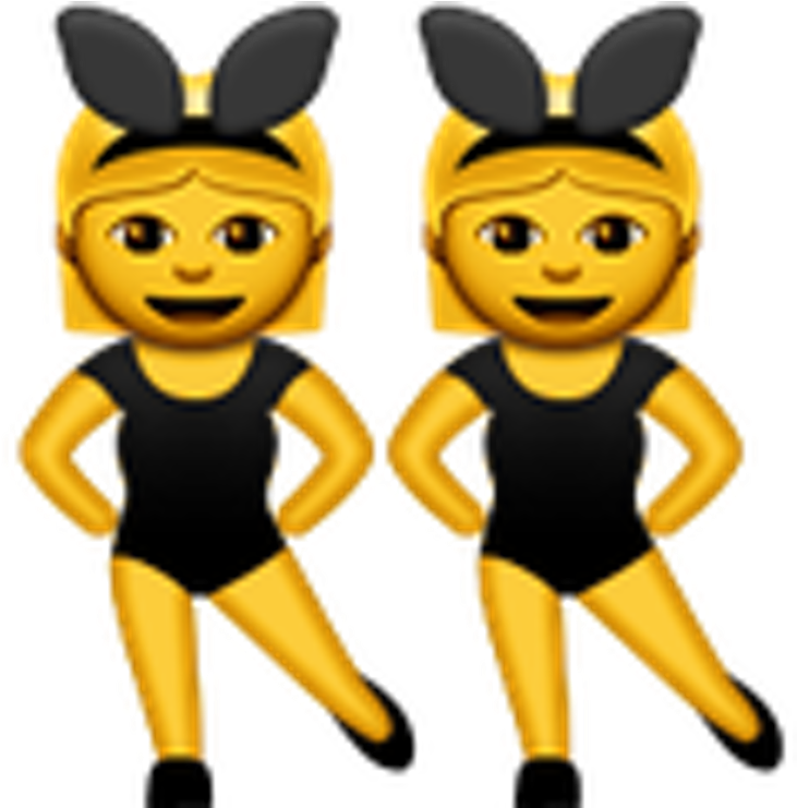 Twin_ Bunny_ Emoji_ Girls PNG