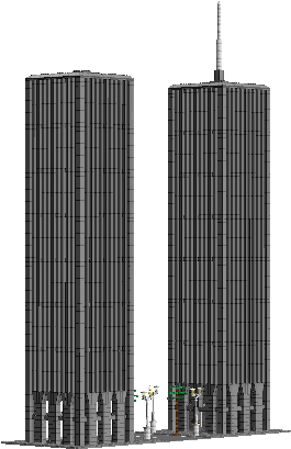 Twin_ Towers_ Pixel_ Art PNG
