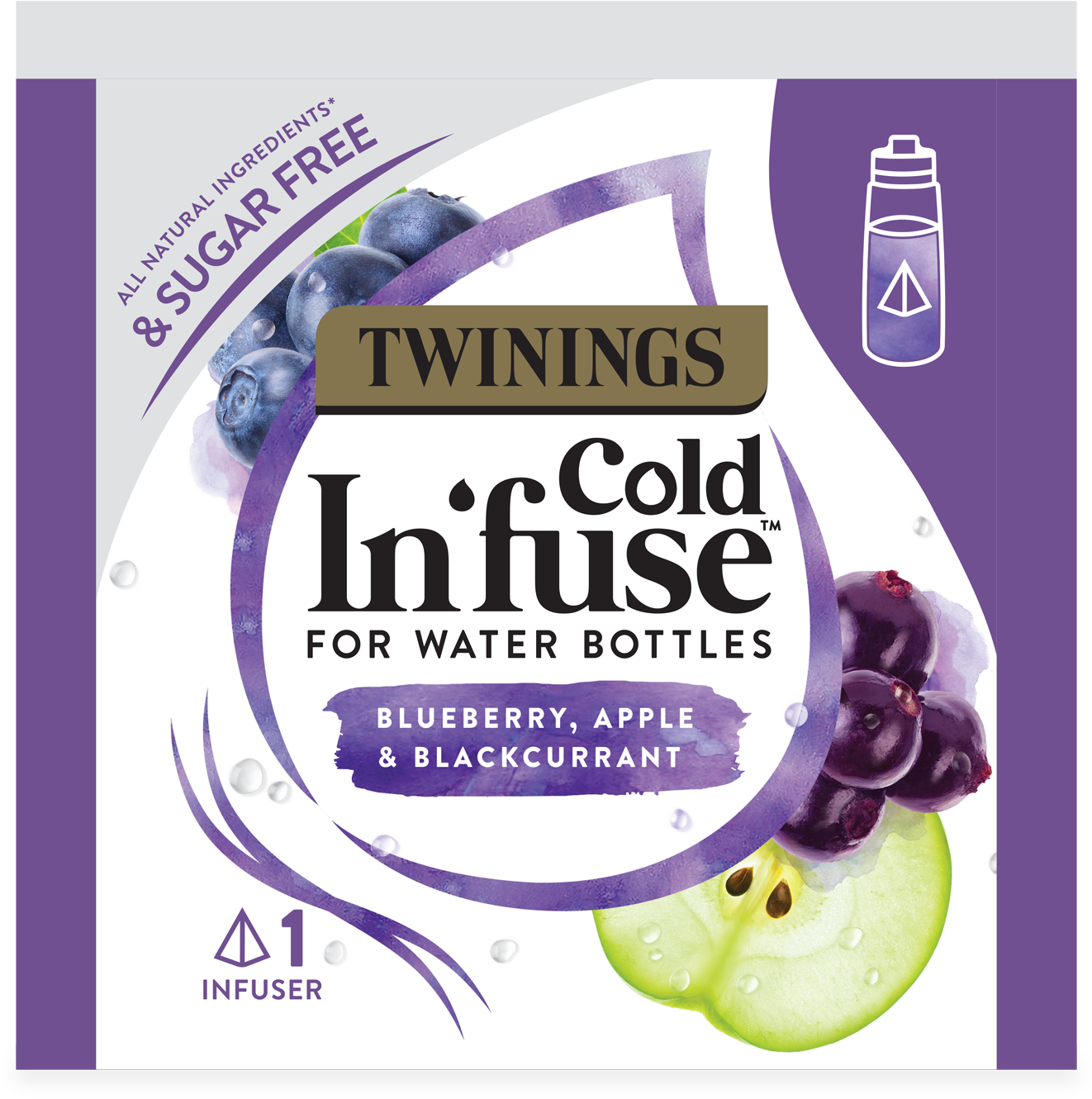 Twinings Cold Infuse Blueberry Apple Blackcurrant PNG
