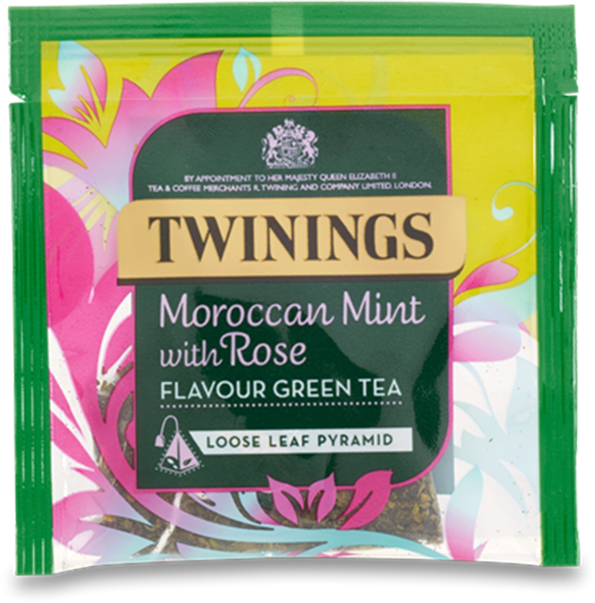 Twinings Moroccan Mint Rose Green Tea Pyramid PNG