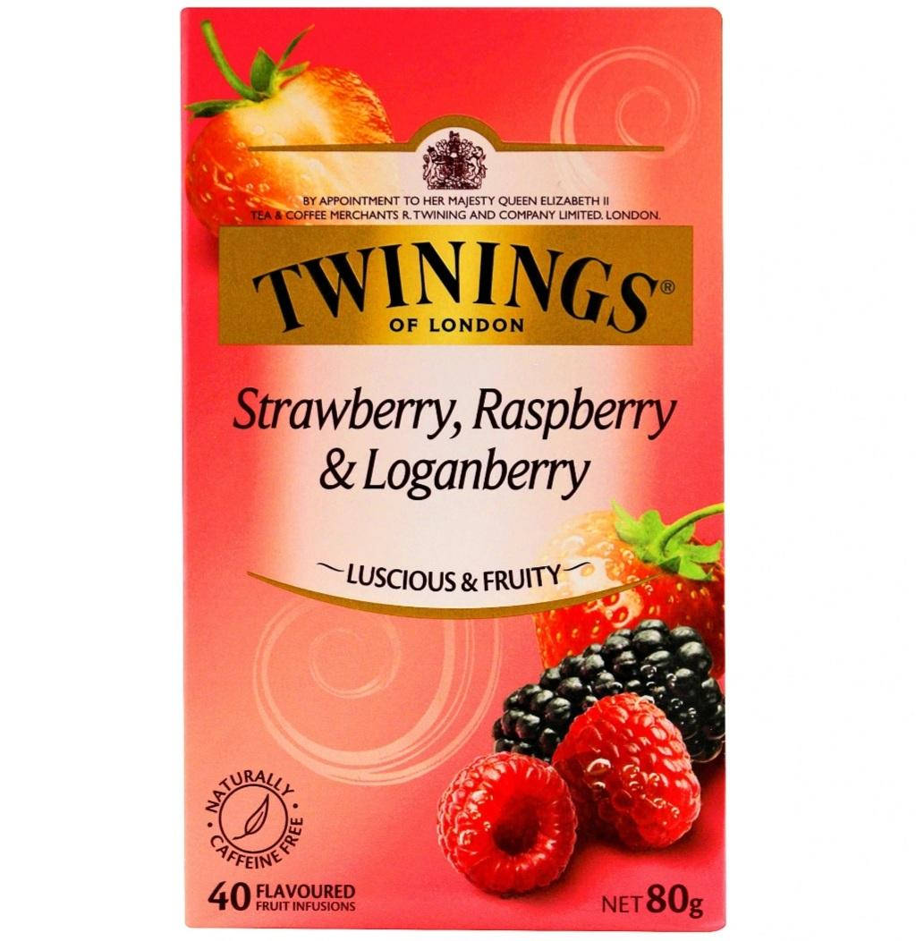 Twinings Of London Strawberry Raspberry And Loganberry Front View Wallpaper