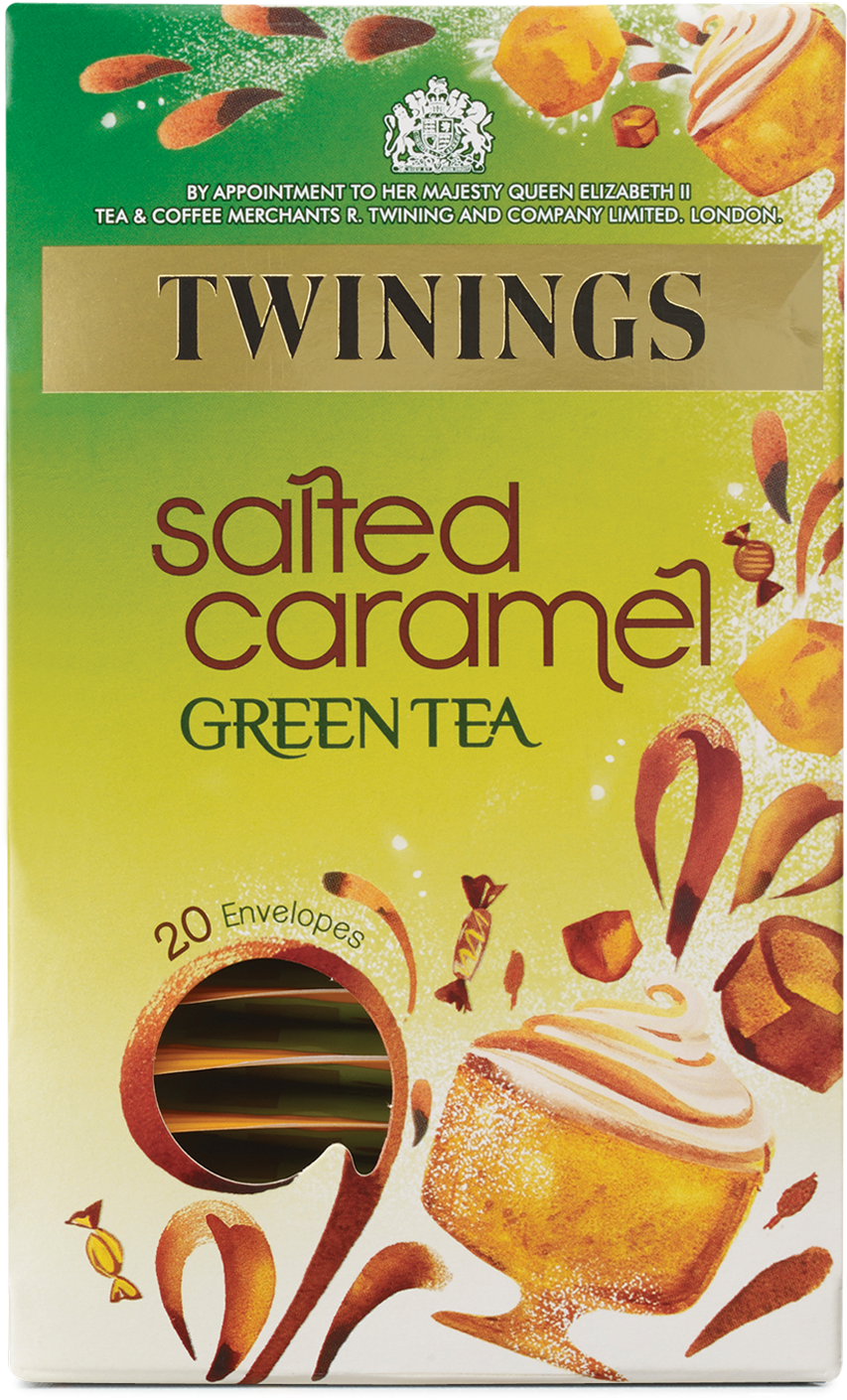 Twinings Salted Caramel Green Tea Package PNG