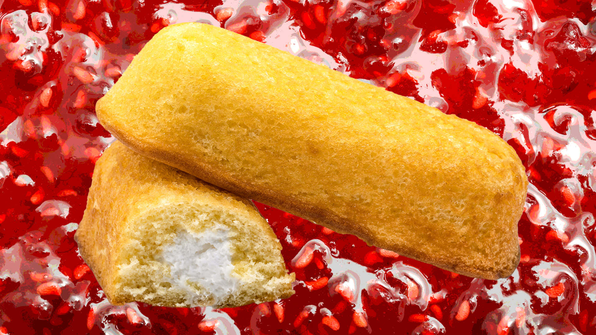 Twinkie Snack Cakeon Red Background Wallpaper