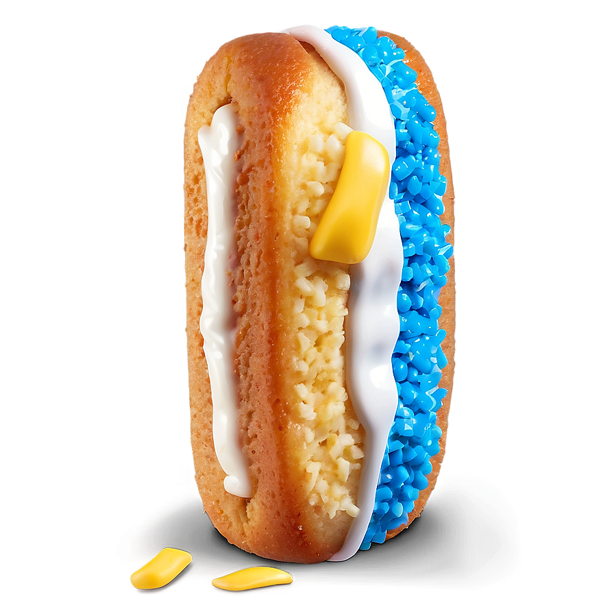 Twinkie Snack Cakewith Blue Sprinklesand White Icing PNG