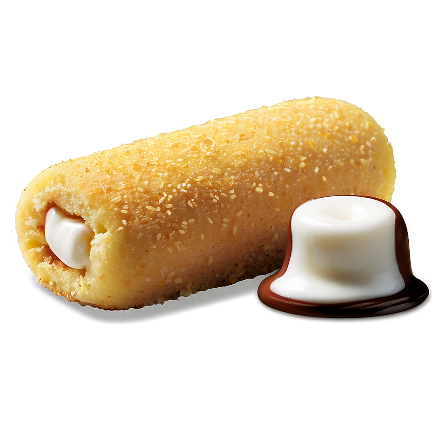 Twinkiewith Cream Fillingand Chocolate Sauce PNG