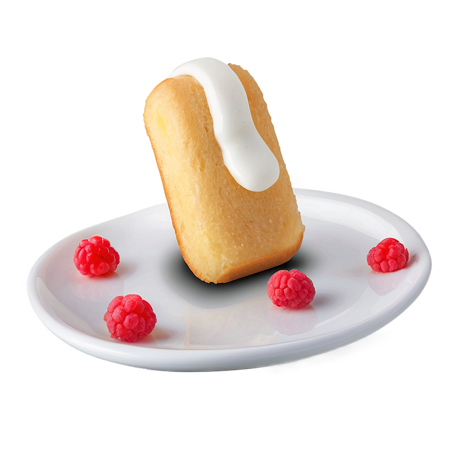 Twinkiewith Cream Fillingand Raspberries PNG