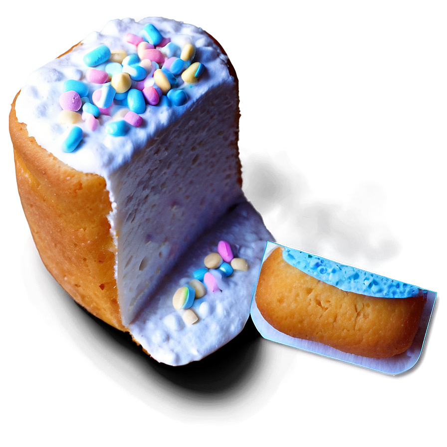 Twinkiewith Sprinkles Cut Open PNG