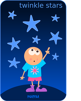Twinkle Stars Animated Character PNG