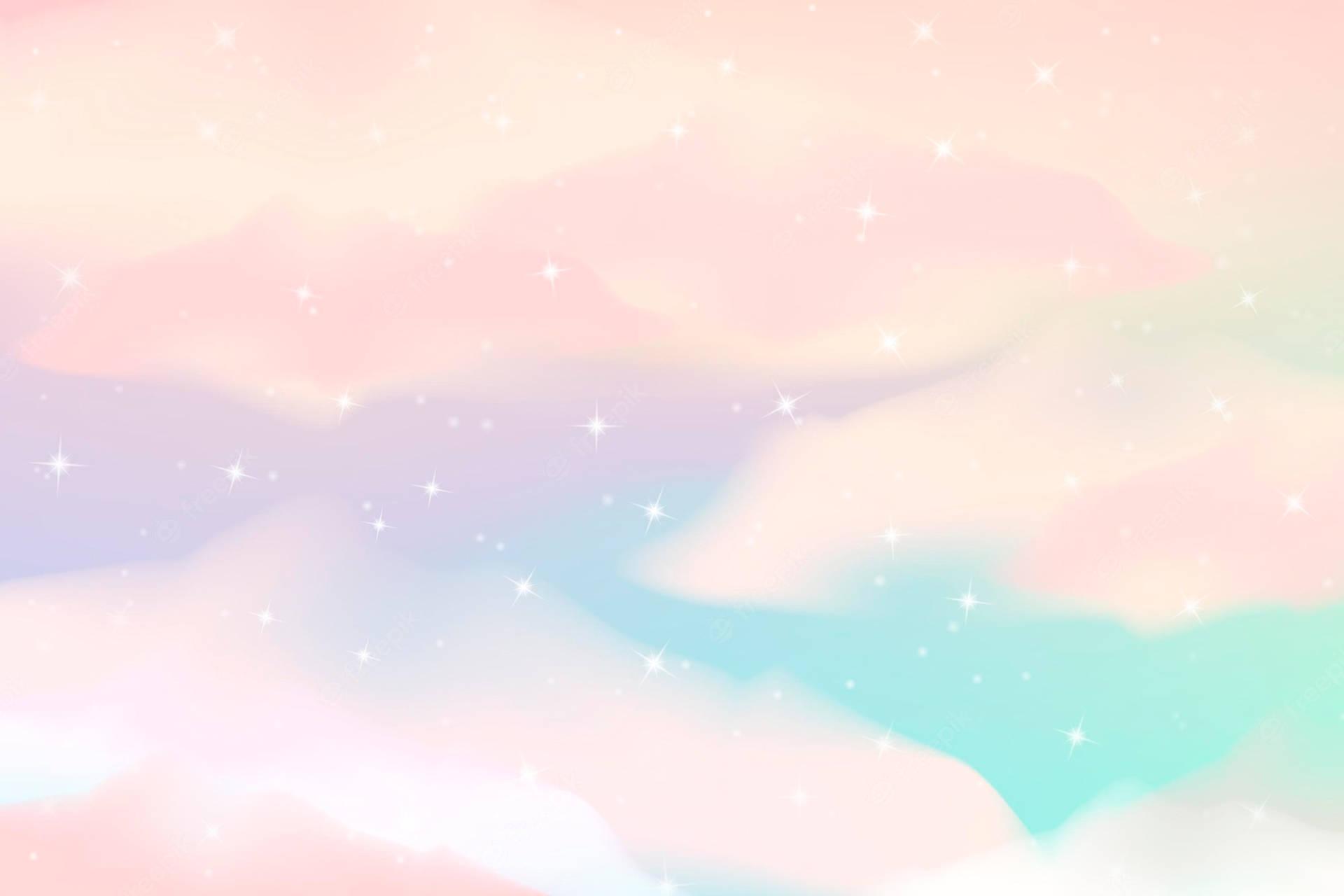 Glitzerndewolken Pastell Hintergrund Wallpaper