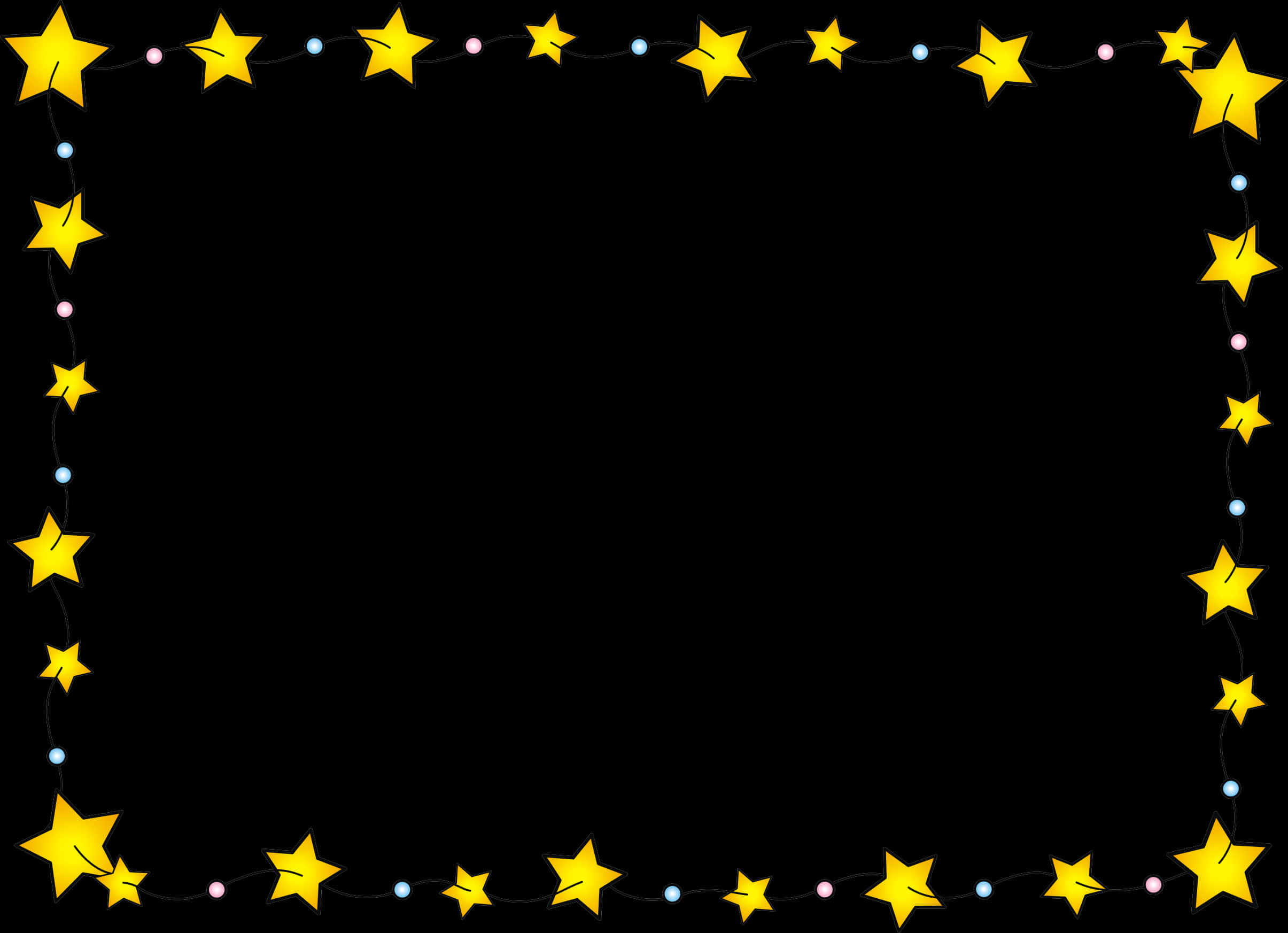 Twinkling Star Frame PNG