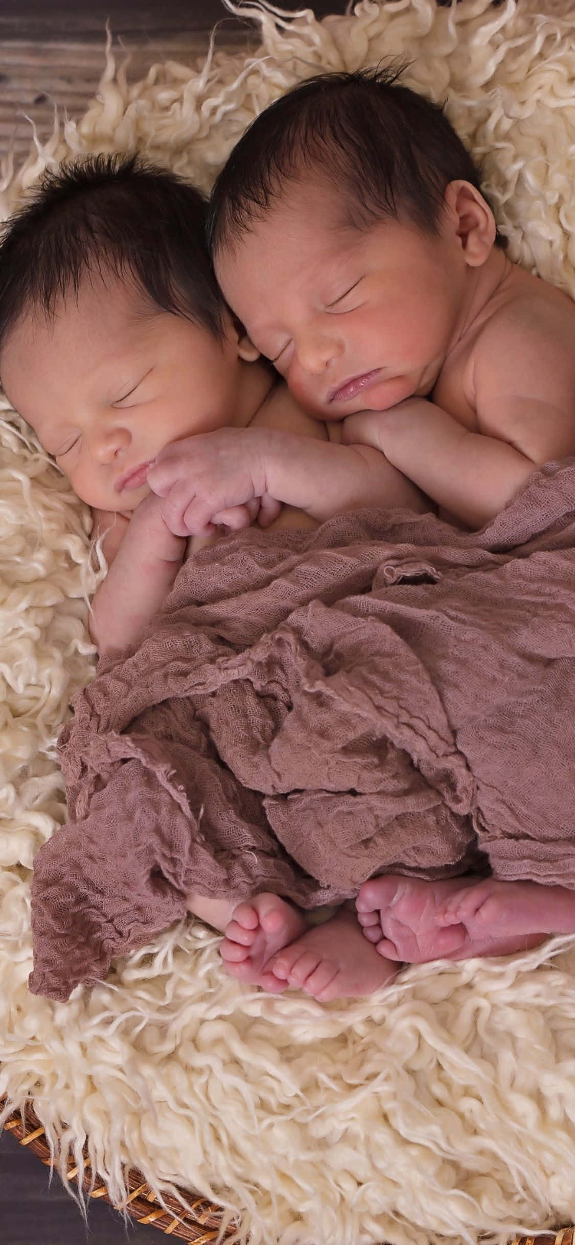 Adorable Twin Babies Resting Peacefully