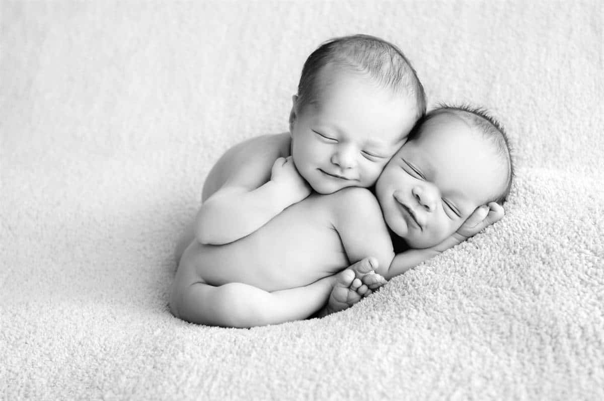Adorable Baby Twins Sleeping Peacefully