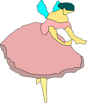 Twirling Ballerina Vector Art PNG