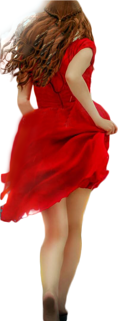 Twirlingin Red Dress PNG