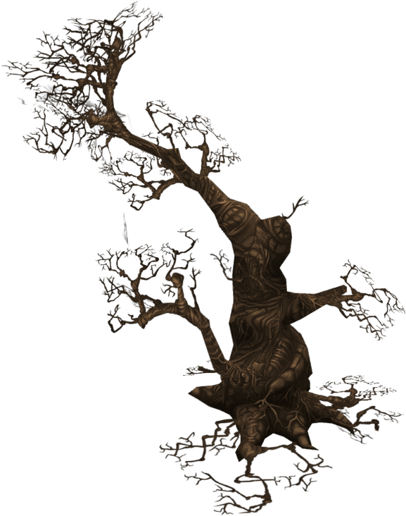 Twisted Dead Tree Silhouette PNG