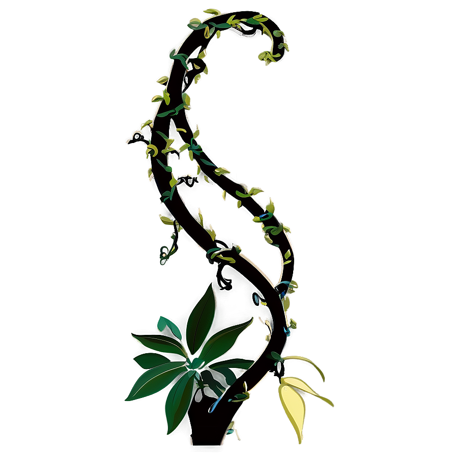 Twisting Vine Silhouette Png Atg95 PNG