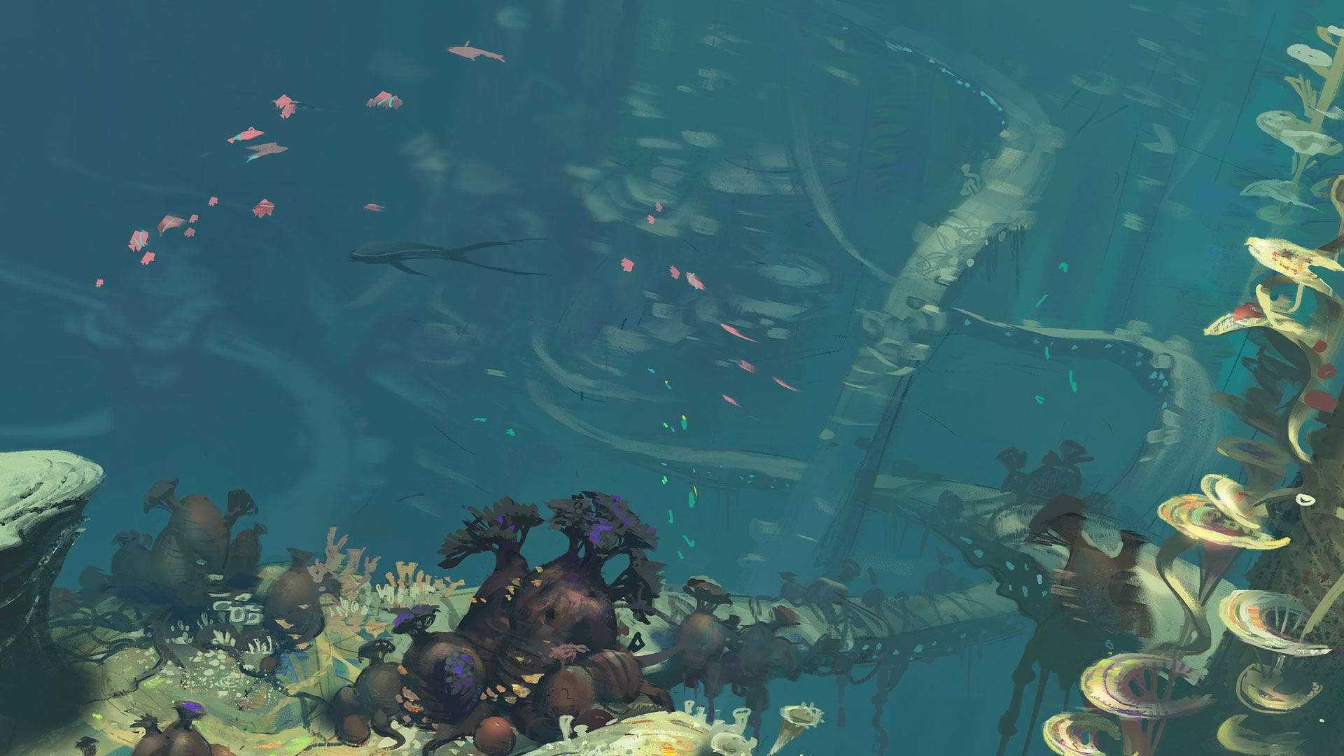 Exploring the Underwater Wonders of Subnautica Wallpaper