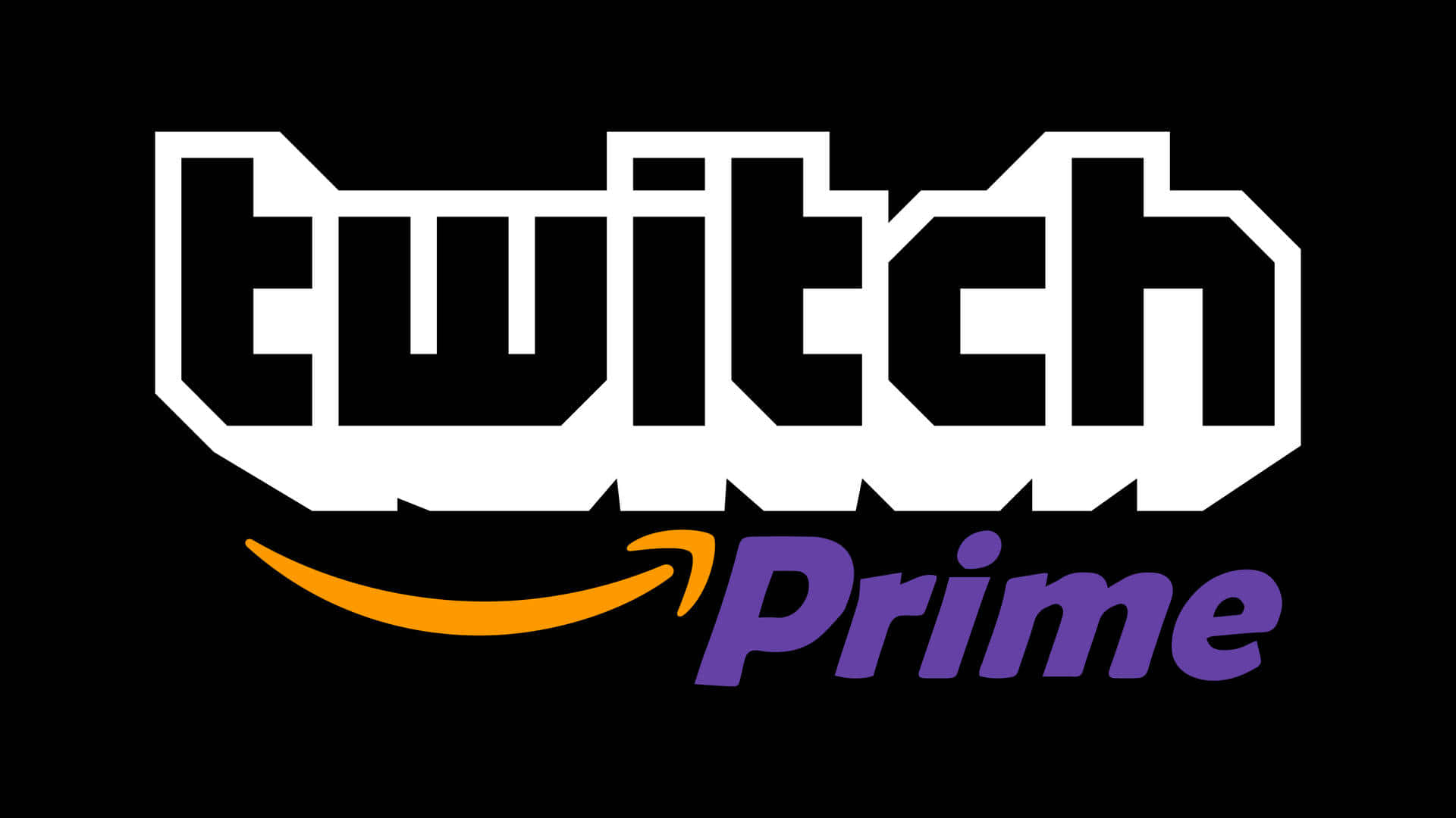 Twitch Prime-logo på sort baggrund Wallpaper