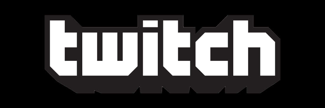 Twitch Logo Blackand White PNG