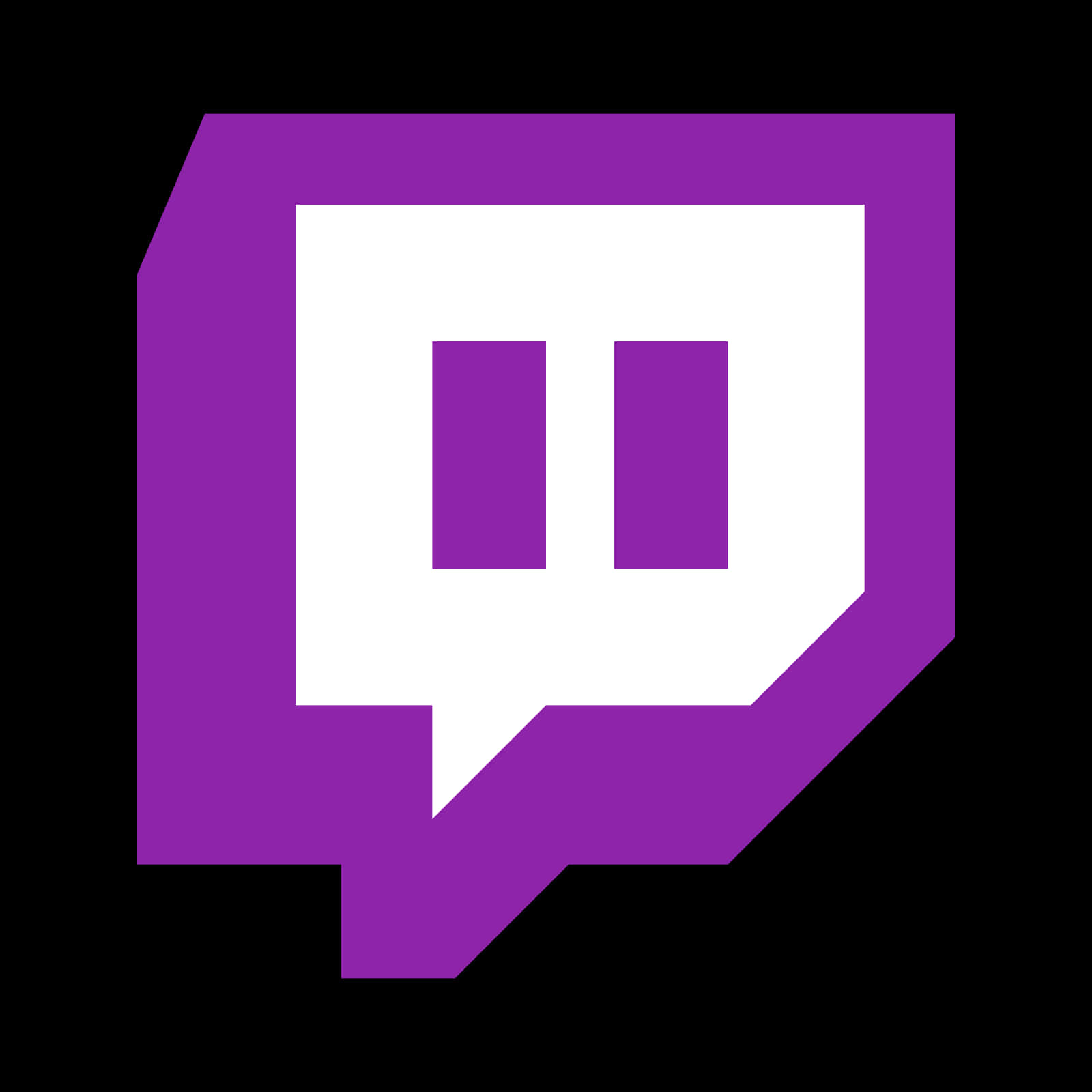 Twitch Logo Purple Glitch PNG