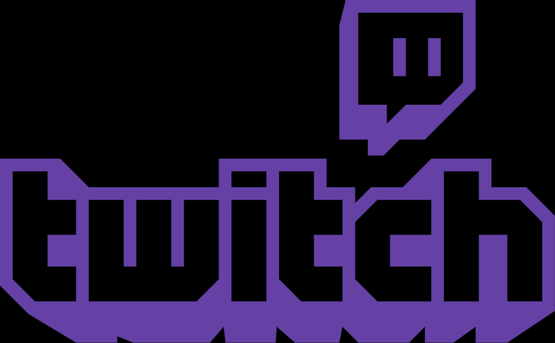 Twitch Logo Purpleand Black PNG