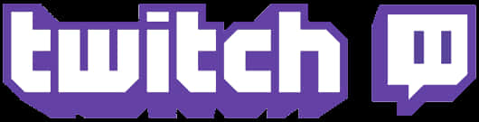 Twitch Logo Purpleand White PNG
