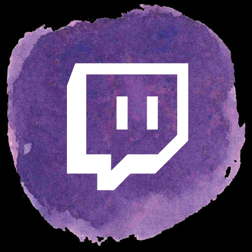 Twitch Logo Watercolor Background PNG