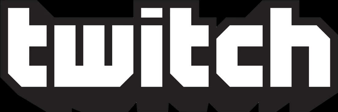 Twitch Logo Whiteon Black PNG