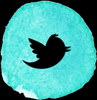 Twitter Bird Logo Aqua Background PNG