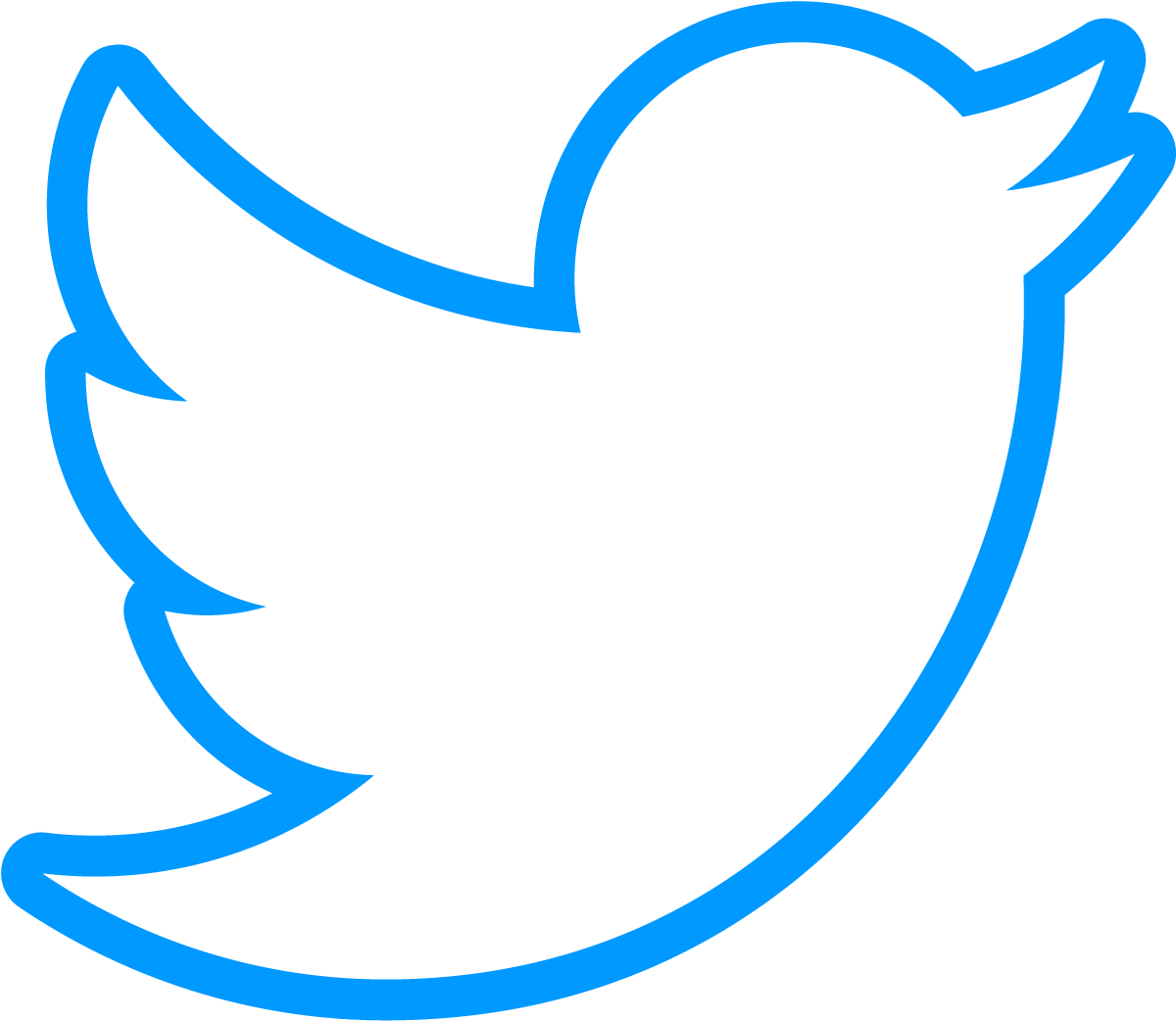Twitter Logo Blue Bird Silhouette PNG