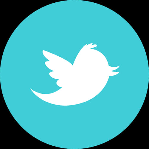 Twitter Logo Cyan Background PNG
