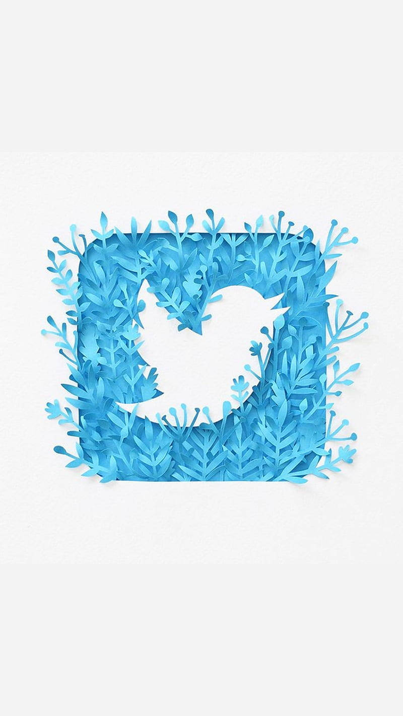 Twitter Logo Floral Wallpaper