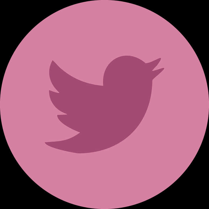 Twitter Logo Pink Background PNG