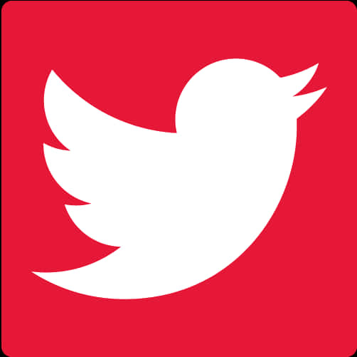 Twitter Logo Red Background PNG