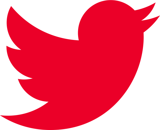 Twitter Logo Red Silhouette PNG