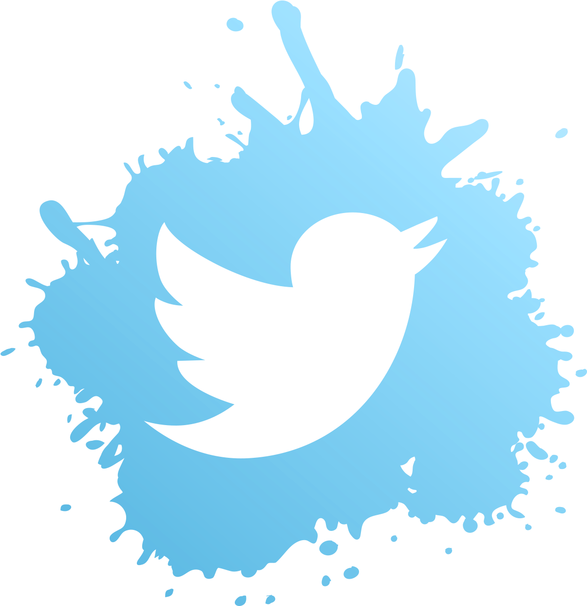 Twitter Logo Splash PNG