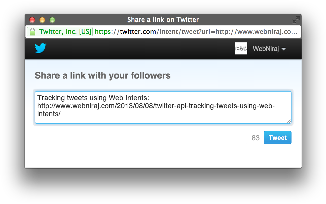 Twitter Share Link Interface PNG