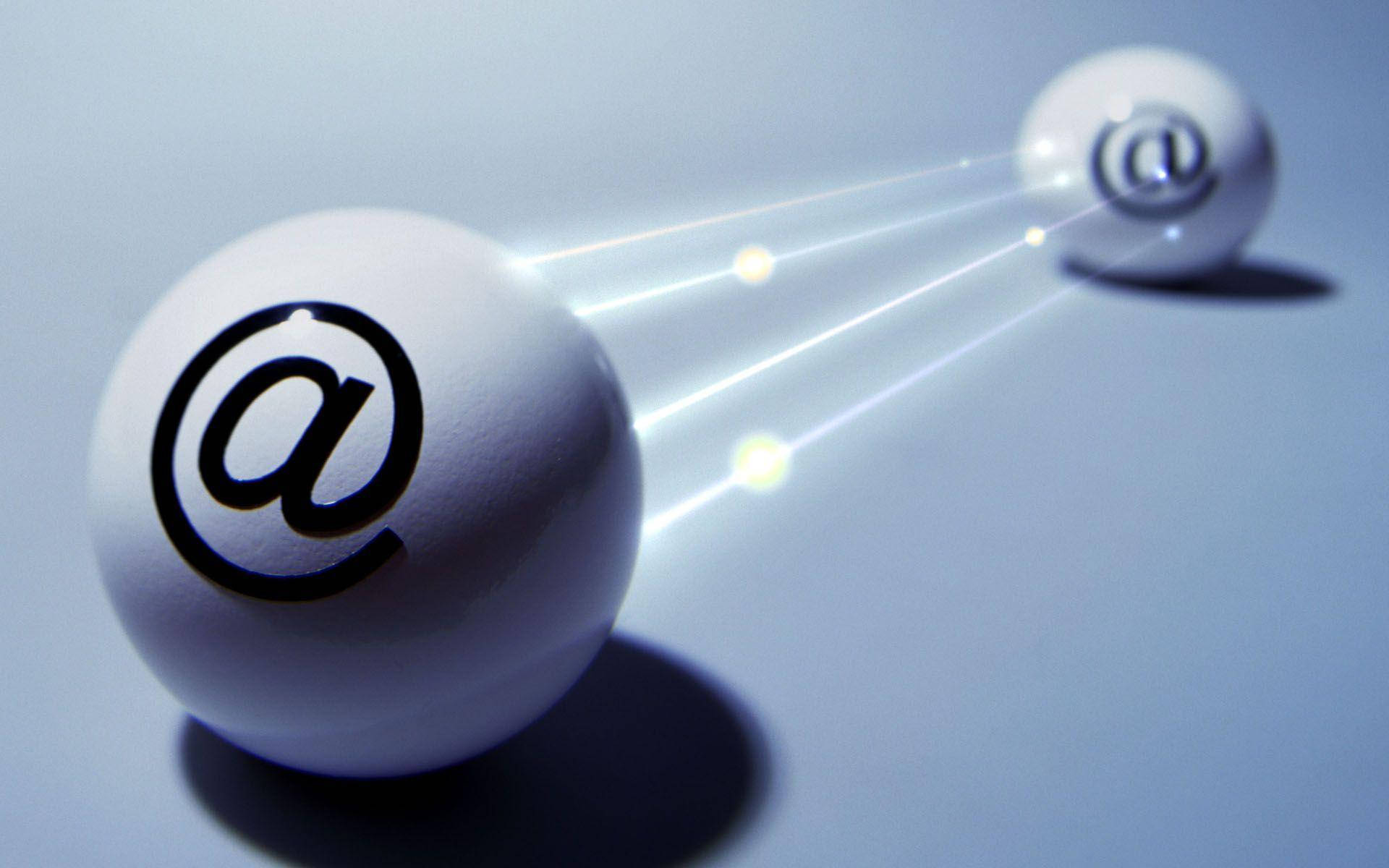 Two Balls With Email Symbols Wallpaper
