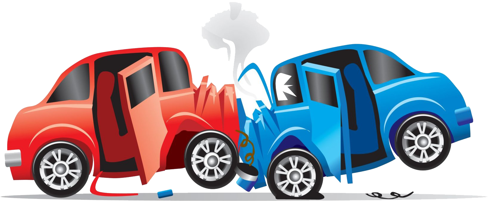 Two Car Collision Illustration PNG