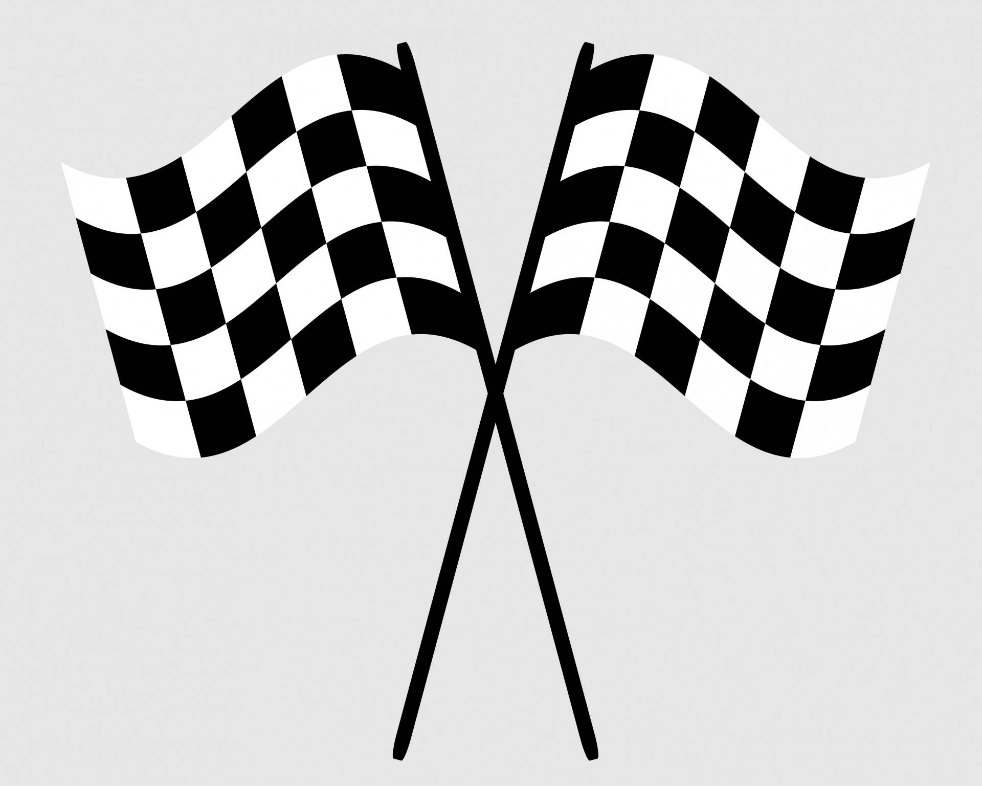 Two Crossed Checkered Flags Wallpaper