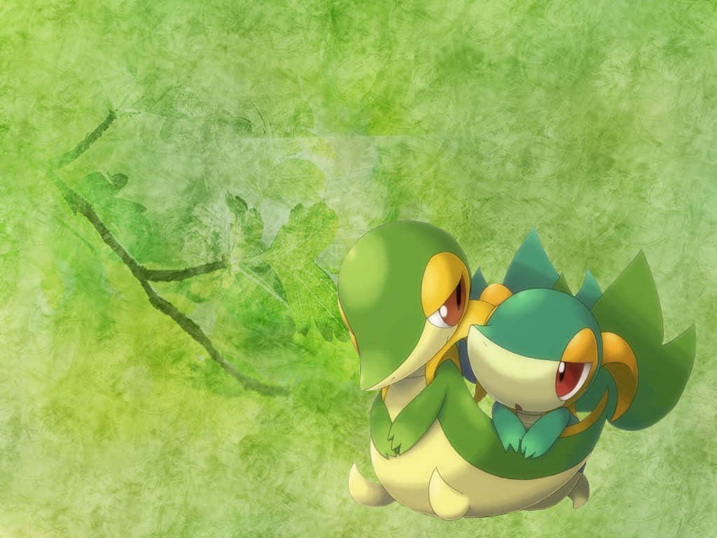 Two Cute Snivy Wallpaper