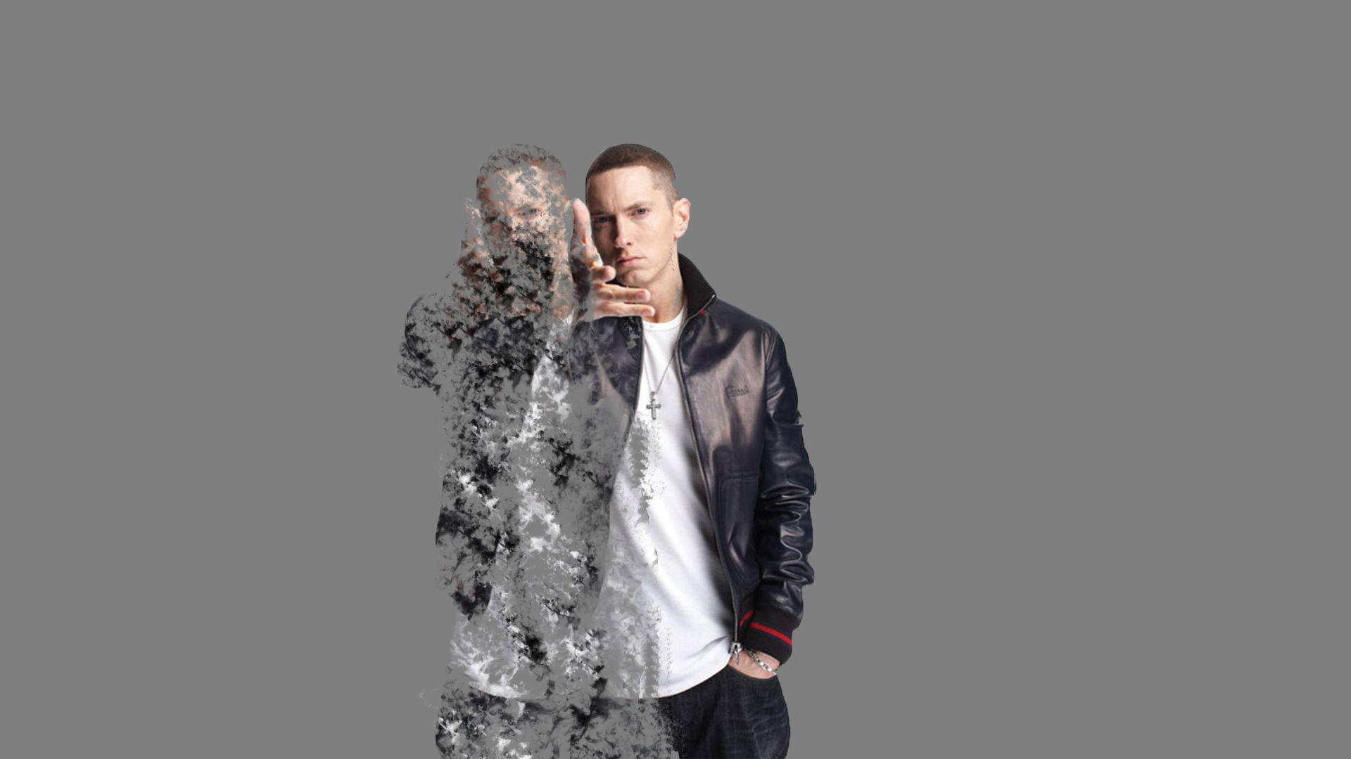 Two Eminem In Grey Paint Wallpaper