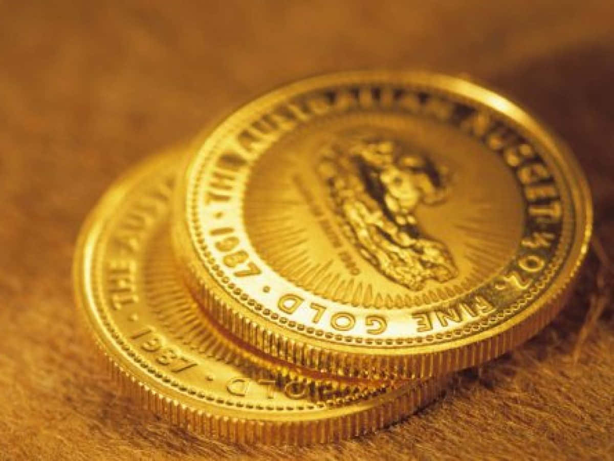 Dosfinas Monedas De Oro. Fondo de pantalla